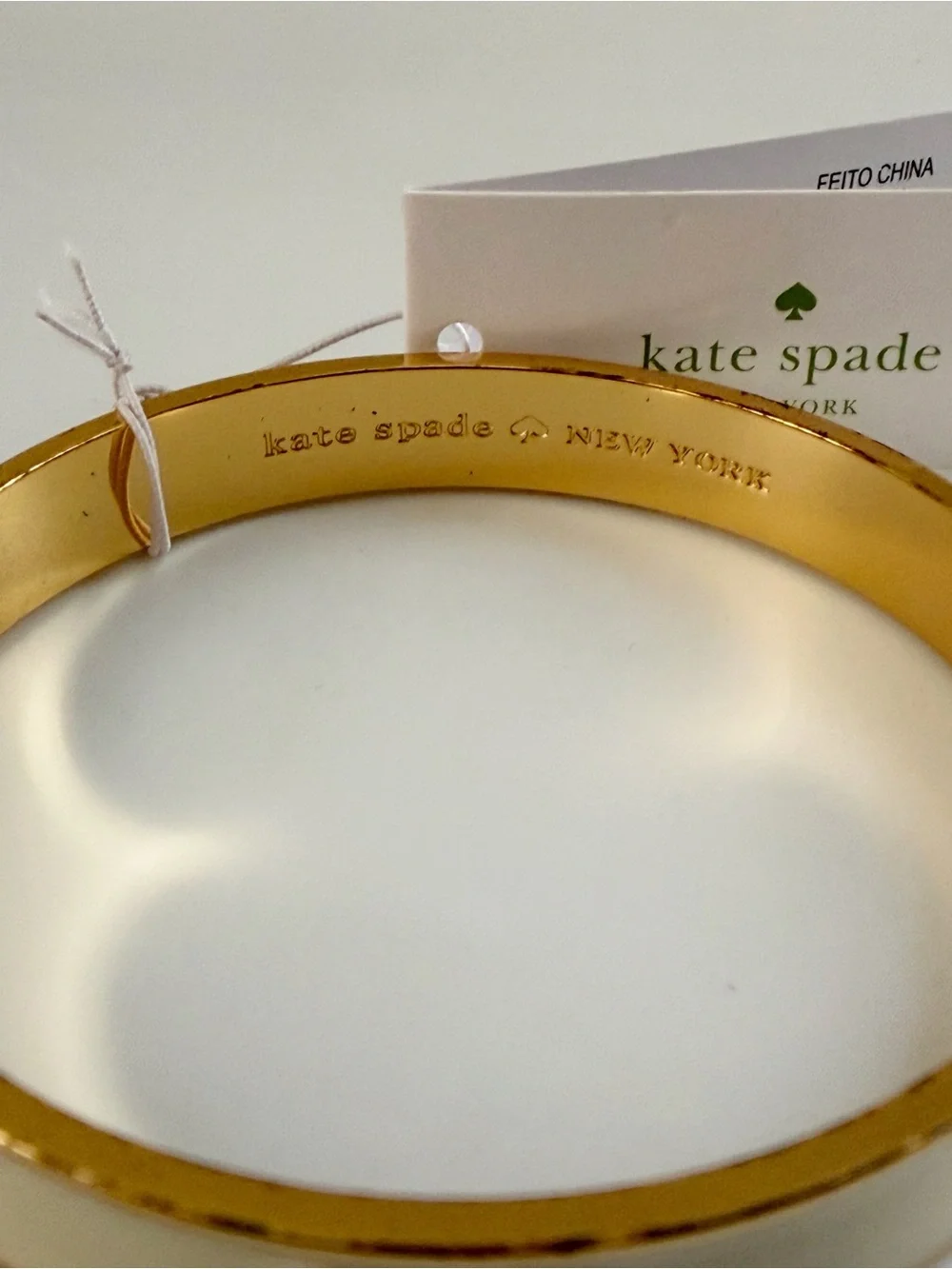 Kate Spade Gold Tone Enamel Bangle Bracelet